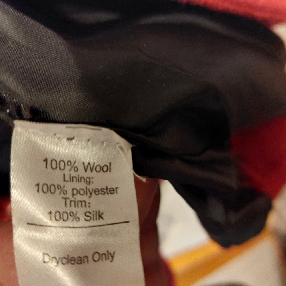 Covelo red wool Casbah coat, size XL, NWT (flaws) - Picture 9 of 14